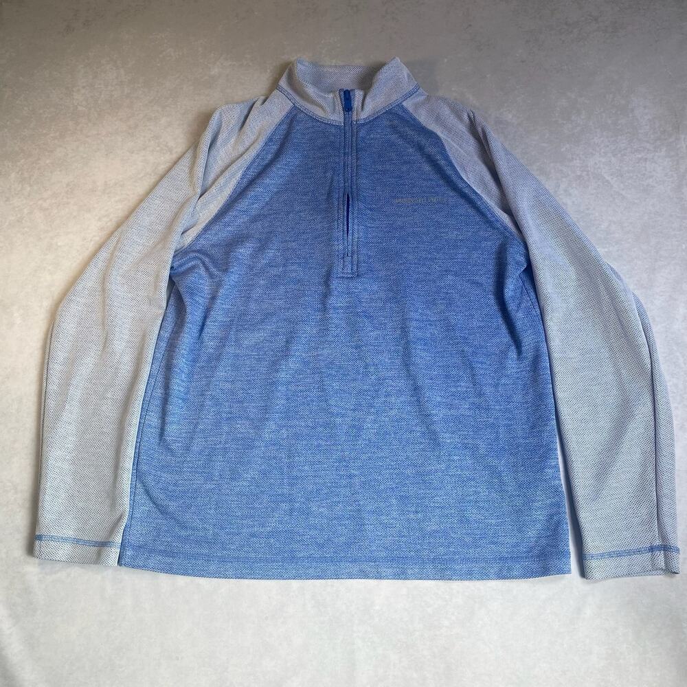 VINEYARD VINES Mens Medium Blue Quarter Zip Long Sleeve Lightweight Shirt
